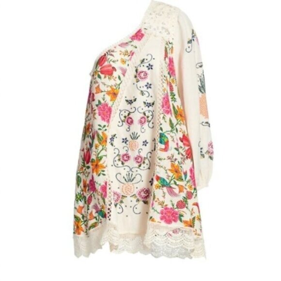FARM Rio Dresses & Skirts - Farm Rio Toucan's Garden‎ One-Shoulder Printed Dress - Size Small